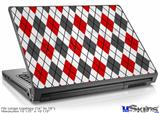 Laptop Skin (Large) - Argyle Red and Gray