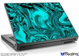 Laptop Skin (Large) - Liquid Metal Chrome Neon Teal