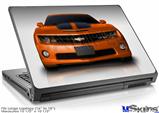 Laptop Skin (Large) - 2010 Chevy Camaro Orange - Black Stripes