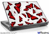 Laptop Skin (Large) - Butterflies Red