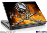 Laptop Skin (Large) - Chrome Skull on Fire
