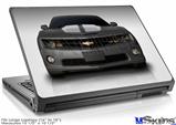 Laptop Skin (Large) - 2010 Chevy Camaro Cyber Gray - White Stripes