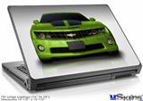 Laptop Skin (Large) - 2010 Chevy Camaro Green - Black Stripes
