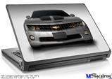 Laptop Skin (Large) - 2010 Chevy Camaro Silver - Black Stripes