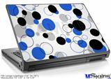 Laptop Skin (Large) - Lots of Dots Blue on White