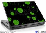 Laptop Skin (Large) - Lots of Dots Green on Black