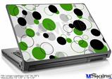 Laptop Skin (Large) - Lots of Dots Green on White