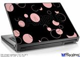 Laptop Skin (Large) - Lots of Dots Pink on Black