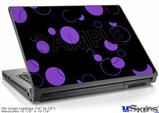 Laptop Skin (Large) - Lots of Dots Purple on Black