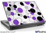 Laptop Skin (Large) - Lots of Dots Purple on White