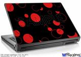 Laptop Skin (Large) - Lots of Dots Red on Black