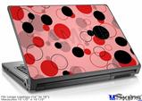 Laptop Skin (Large) - Lots of Dots Red on Pink