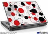 Laptop Skin (Large) - Lots of Dots Red on White
