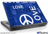 Laptop Skin (Large) - Love and Peace Blue