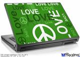 Laptop Skin (Large) - Love and Peace Green