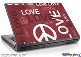Laptop Skin (Large) - Love and Peace Pink