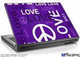 Laptop Skin (Large) - Love and Peace Purple