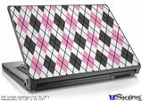 Laptop Skin (Large) - Argyle Pink and Gray