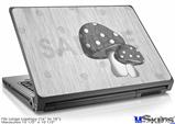Laptop Skin (Large) - Mushrooms Gray