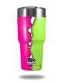 Skin Decal Wrap for K2 Element Tumbler 30oz - Ripped Colors Hot Pink Neon Green (TUMBLER NOT INCLUDED) by WraptorSkinz