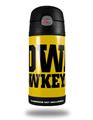 Skin Decal Wrap for Thermos Funtainer 12oz Bottle Iowa Hawkeyes 01 Black on Gold (BOTTLE NOT INCLUDED)