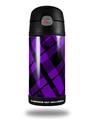 Skin Decal Wrap for Thermos Funtainer 12oz Bottle Purple Plaid (BOTTLE NOT INCLUDED) by WraptorSkinz