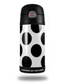 Skin Decal Wrap for Thermos Funtainer 12oz Bottle Kearas Polka Dots White And Black (BOTTLE NOT INCLUDED) by WraptorSkinz