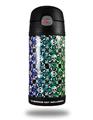 Skin Decal Wrap for Thermos Funtainer 12oz Bottle Splatter Girly Skull Rainbow (BOTTLE NOT INCLUDED) by WraptorSkinz