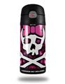 Skin Decal Wrap for Thermos Funtainer 12oz Bottle Pink Bow Princess (BOTTLE NOT INCLUDED) by WraptorSkinz
