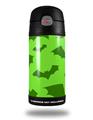 Skin Decal Wrap for Thermos Funtainer 12oz Bottle Deathrock Bats Green (BOTTLE NOT INCLUDED) by WraptorSkinz