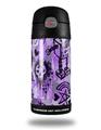 Skin Decal Wrap for Thermos Funtainer 12oz Bottle Scene Kid Sketches Purple (BOTTLE NOT INCLUDED) by WraptorSkinz