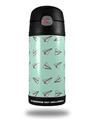 Skin Decal Wrap for Thermos Funtainer 12oz Bottle Paper Planes Mint (BOTTLE NOT INCLUDED) by WraptorSkinz