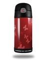 Skin Decal Wrap for Thermos Funtainer 12oz Bottle Bokeh Butterflies Red (BOTTLE NOT INCLUDED) by WraptorSkinz