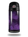 Skin Decal Wrap for Thermos Funtainer 12oz Bottle Bokeh Hearts Purple (BOTTLE NOT INCLUDED) by WraptorSkinz