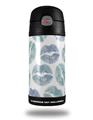 Skin Decal Wrap for Thermos Funtainer 12oz Bottle Blue Green Lips (BOTTLE NOT INCLUDED) by WraptorSkinz