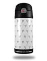 Skin Decal Wrap for Thermos Funtainer 12oz Bottle Hearts Gray (BOTTLE NOT INCLUDED) by WraptorSkinz