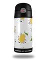 Skin Decal Wrap for Thermos Funtainer 12oz Bottle Lemon Black and White (BOTTLE NOT INCLUDED) by WraptorSkinz
