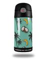 Skin Decal Wrap for Thermos Funtainer 12oz Bottle Coconuts Palm Trees and Bananas Seafoam Green (BOTTLE NOT INCLUDED) by WraptorSkinz