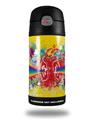 Skin Decal Wrap for Thermos Funtainer 12oz Bottle Rainbow Music (BOTTLE NOT INCLUDED)