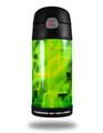 Skin Decal Wrap for Thermos Funtainer 12oz Bottle Cubic Shards Green (BOTTLE NOT INCLUDED)