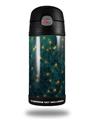 Skin Decal Wrap for Thermos Funtainer 12oz Bottle Green Starry Night (BOTTLE NOT INCLUDED)