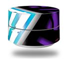 Skin Decal Wrap for Google WiFi Original Black Waves Neon Teal Purple (GOOGLE WIFI NOT INCLUDED)