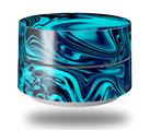 Skin Decal Wrap compatible with Google WiFi Original Liquid Metal Chrome Neon Blue (GOOGLE WIFI NOT INCLUDED)