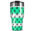 WraptorSkinz Skin Wrap compatible with 2017 and newer RTIC Tumblers 30oz Kearas Daisies Stripe SeaFoam (TUMBLER NOT INCLUDED)