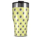 WraptorSkinz Skin Wrap compatible with 2017 and newer RTIC Tumblers 30oz Kearas Daisies Yellow (TUMBLER NOT INCLUDED)