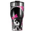 WraptorSkinz Skin Wrap compatible with 2017 and newer RTIC Tumblers 30oz Scene Kid Girl Skull (TUMBLER NOT INCLUDED)
