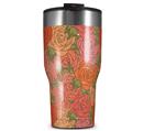 WraptorSkinz Skin Wrap compatible with 2017 and newer RTIC Tumblers 30oz Flowers Pattern Roses 06 (TUMBLER NOT INCLUDED)