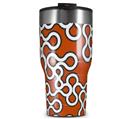 WraptorSkinz Skin Wrap compatible with 2017 and newer RTIC Tumblers 30oz Locknodes 03 Burnt Orange (TUMBLER NOT INCLUDED)