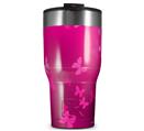 WraptorSkinz Skin Wrap compatible with 2017 and newer RTIC Tumblers 30oz Bokeh Butterflies Hot Pink (TUMBLER NOT INCLUDED)
