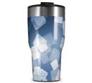 WraptorSkinz Skin Wrap compatible with 2017 and newer RTIC Tumblers 30oz Bokeh Squared Blue (TUMBLER NOT INCLUDED)